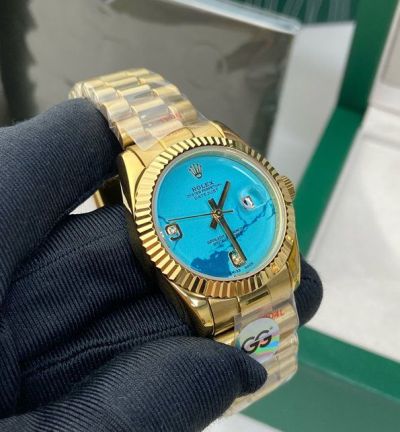 Rolex Datejust Replica with Blue Dial 31mm Imported Movement 316L Steel Women Blue Dial Watch